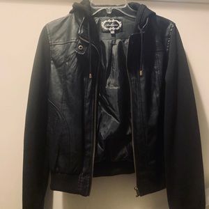 *New without tags* Faux black leather jacket